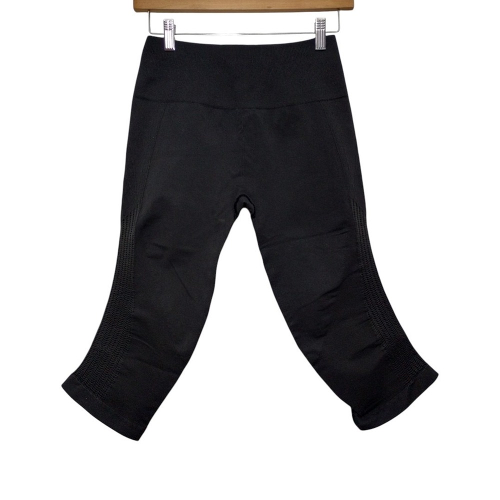Lululemon In The Flow Crop Womens 2 Ribbed Ruched Leggings Seamless Yoga